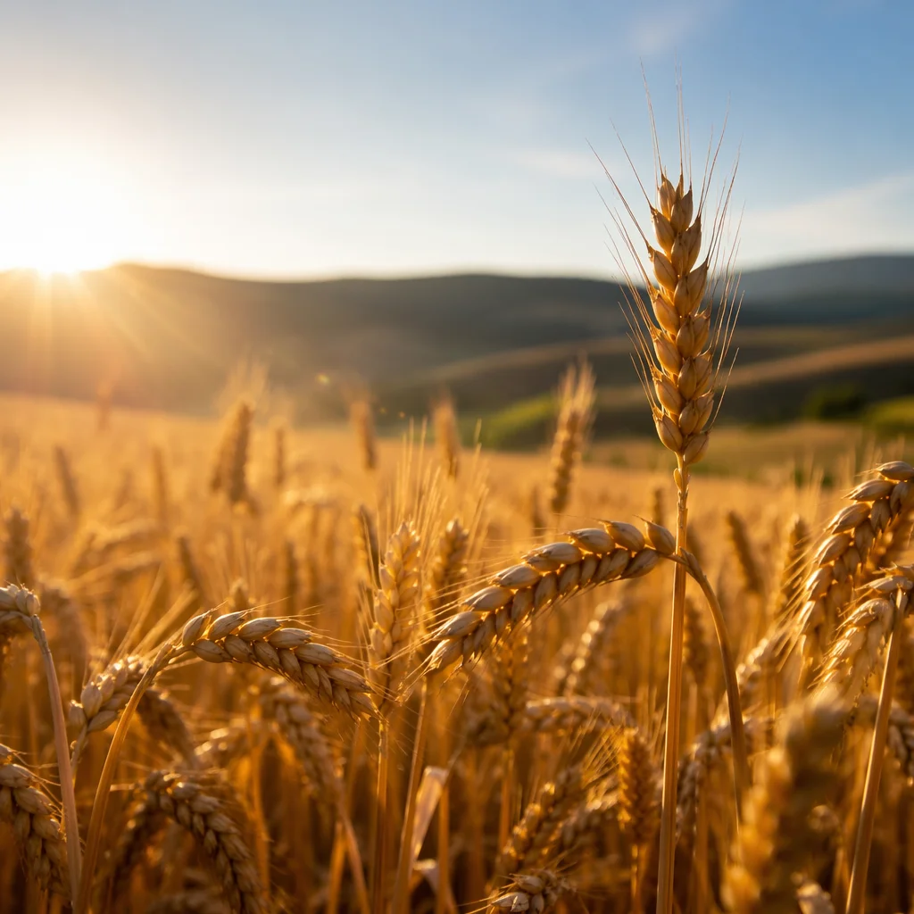 Golden Wheat Field at Harvest Sunset