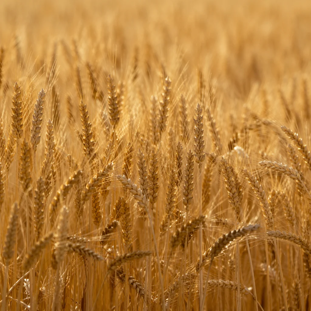 Golden Wheat Harvest Close Up