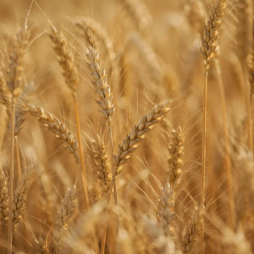 Golden Wheat Harvest in Warm Sunlight
