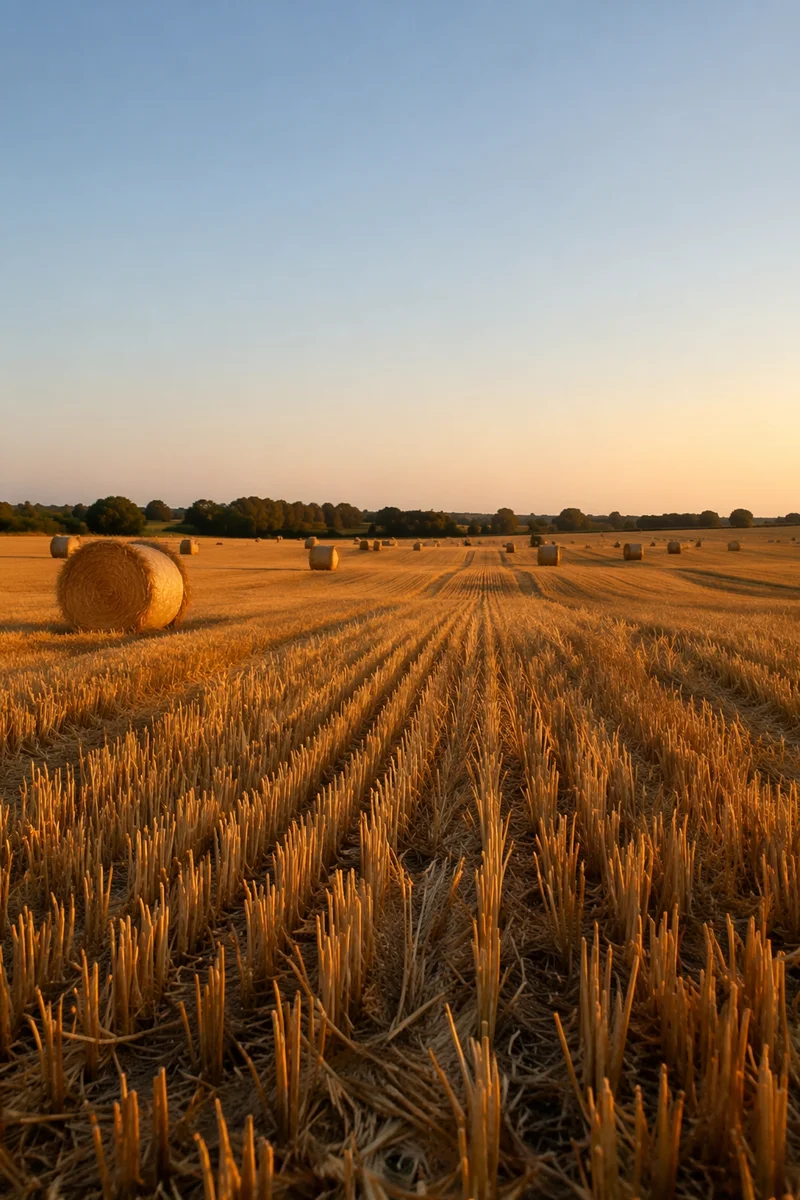 Golden Harvest Wheat Field at Sunset
