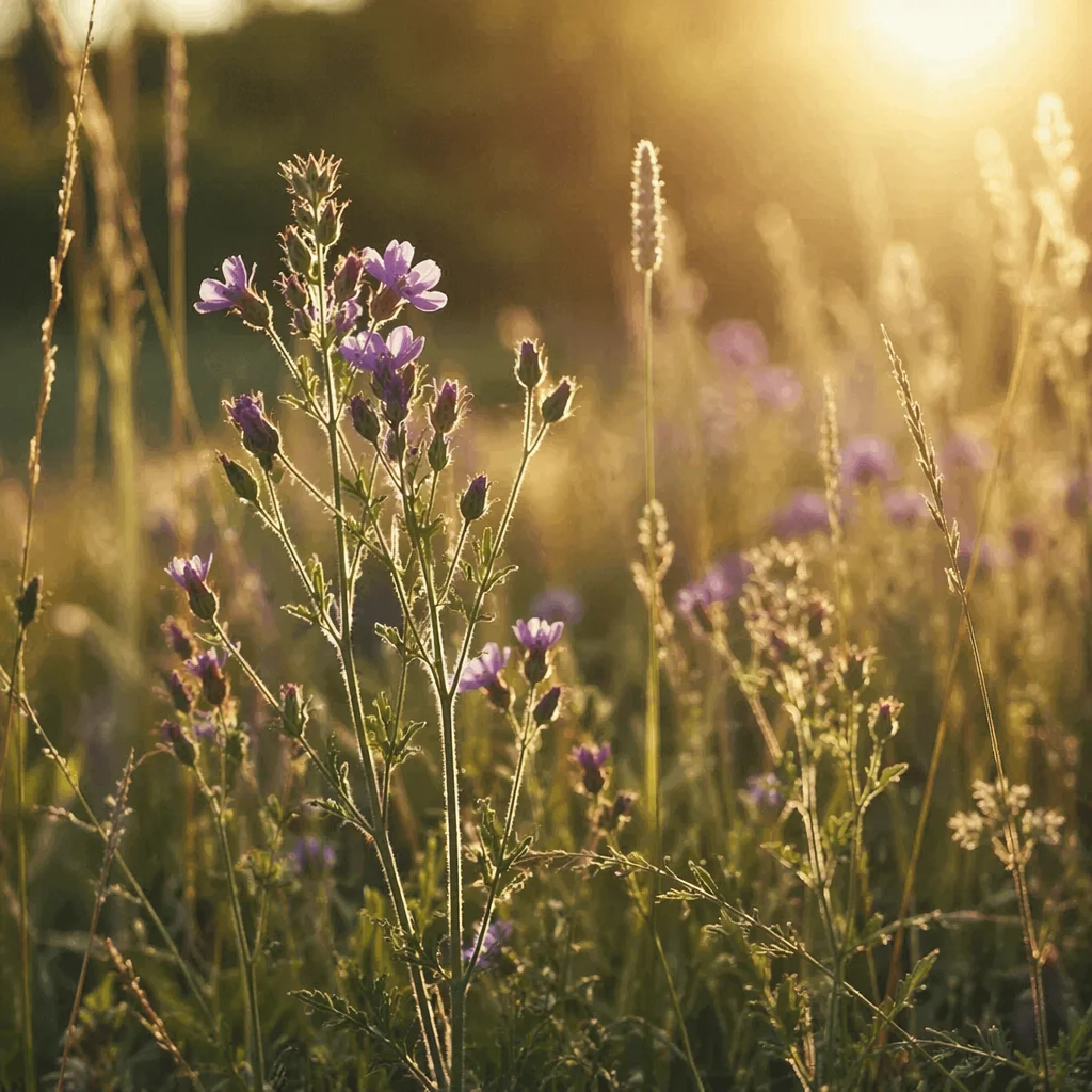 Wildflower Meadow in Soft Morning Light