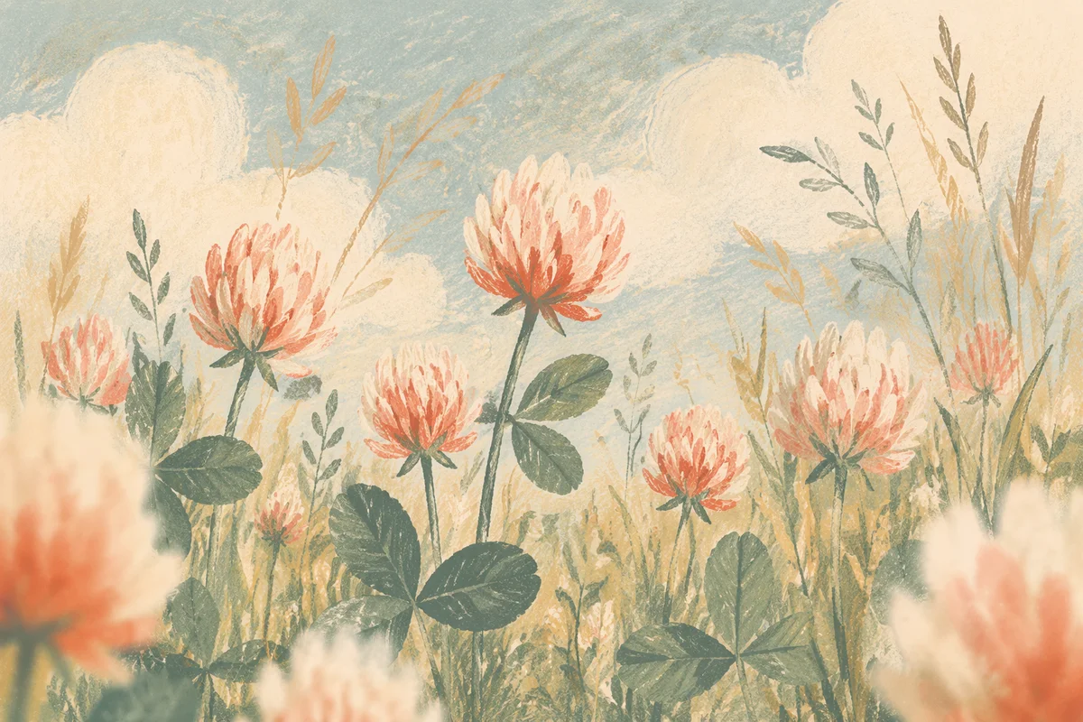 Soft Morning Wildflower Meadow Close-Up