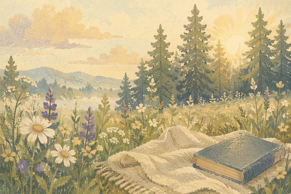 Soft Morning Wildflowers by Evergreen Grove