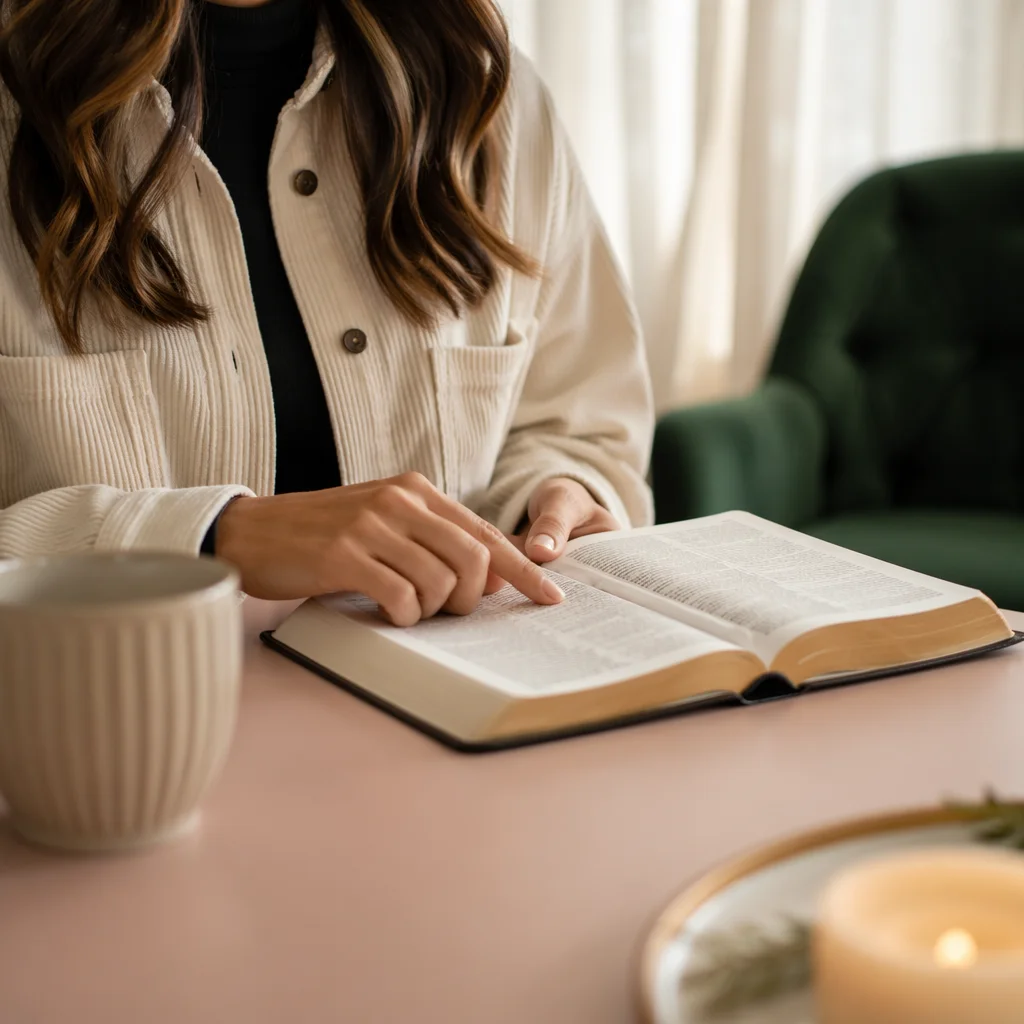 Quiet Bible Study by Evergreen Window