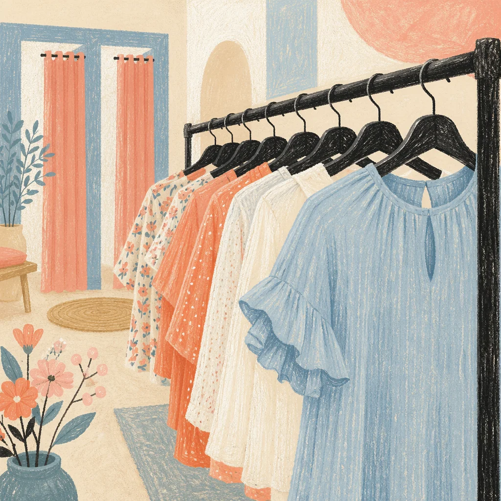 Modern Boutique Clothing Rack Display
