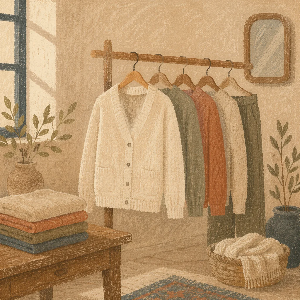 Neutral Boutique Clothing Rack Retail Display