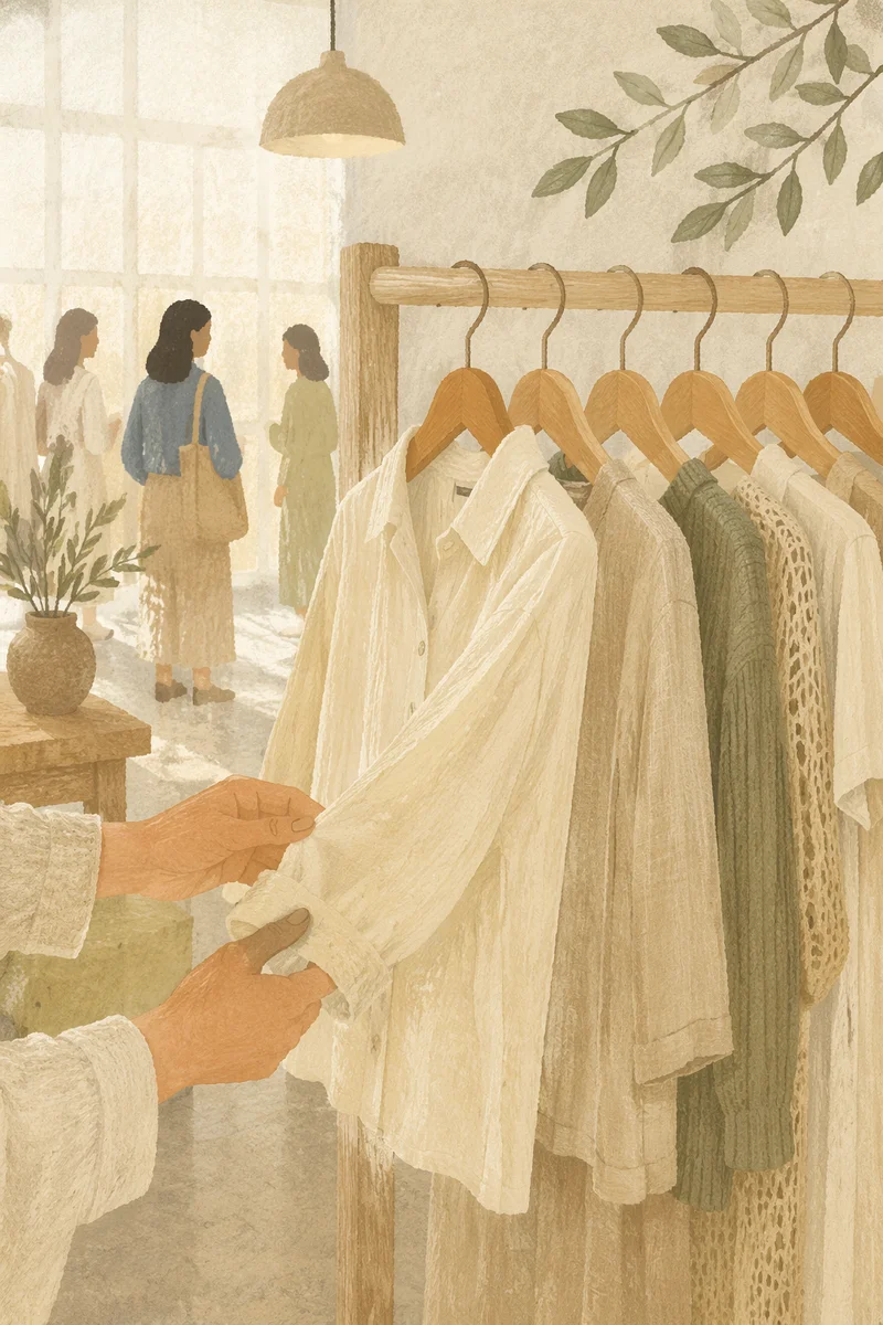 Serene Boutique Clothing Rack Display