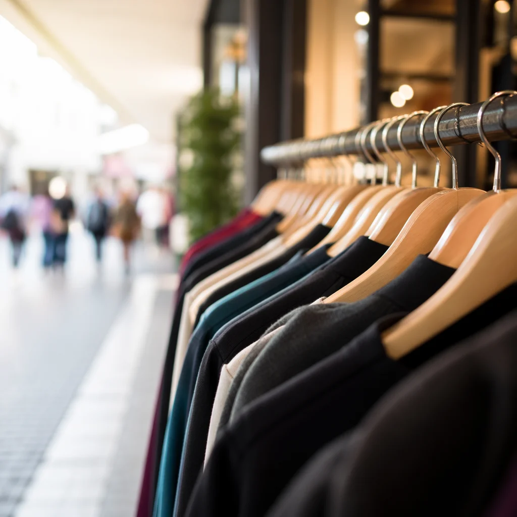 Modern Boutique Clothing Rack Display