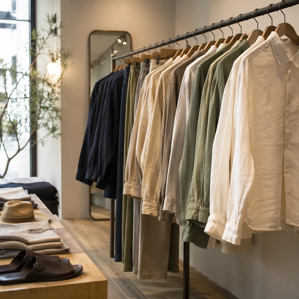Minimalist Boutique Clothing Rack Display