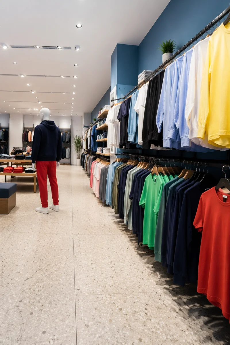 Bright Contemporary Clothing Store Retail Display