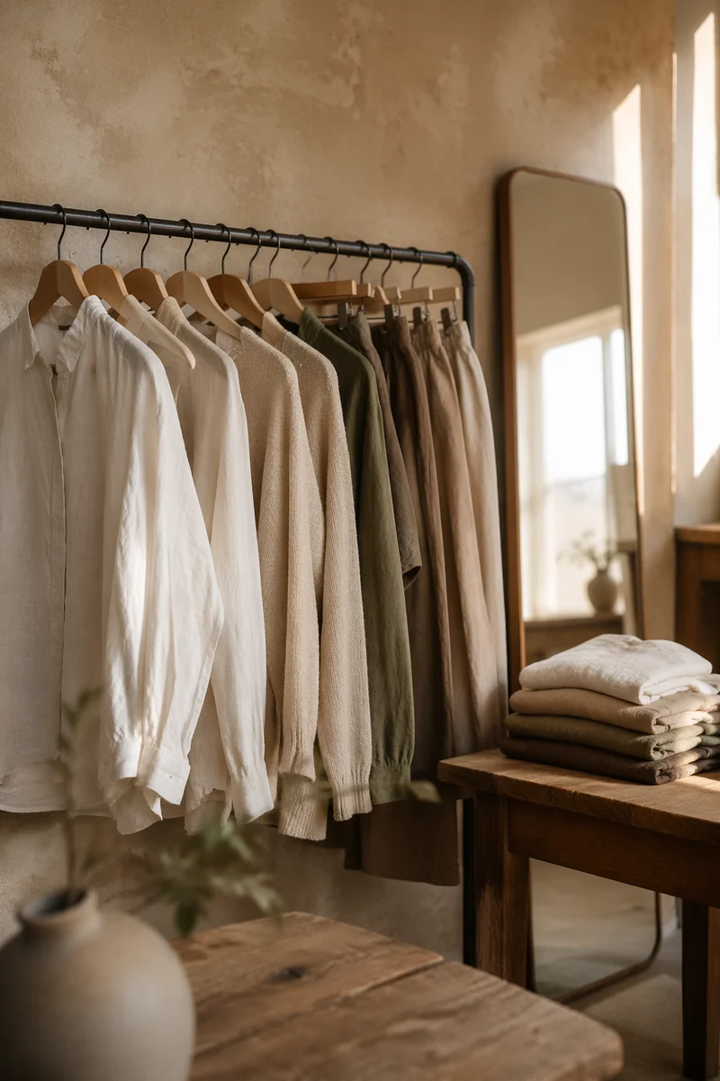 Minimalist Boutique Clothing Rack Display
