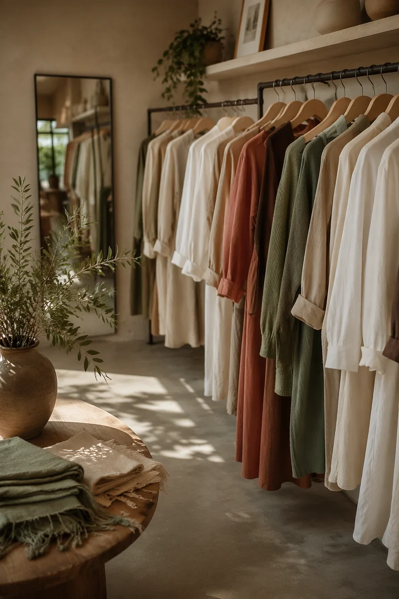 Serene Boutique Clothing Rack Display