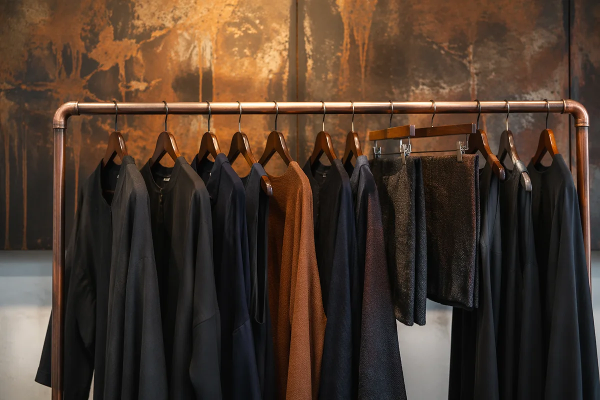 Moody Boutique Clothing Rack Display