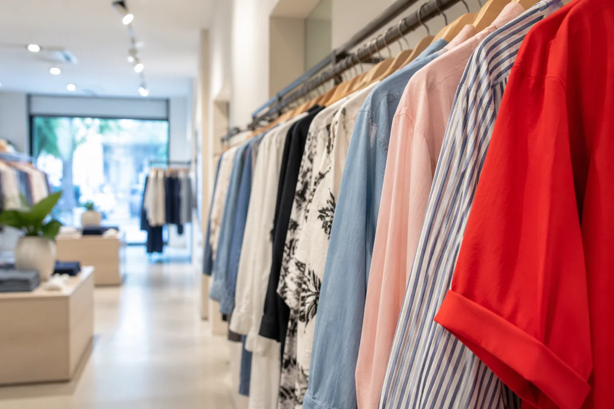 Modern Boutique Clothing Rack Display