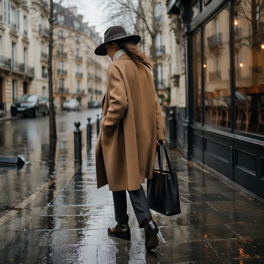 Refined Rainy Street Style Fashion Editorial