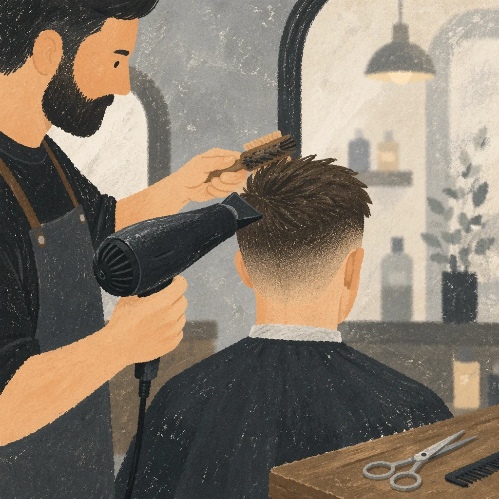 Professional Fade Hair Styling in Modern Salon