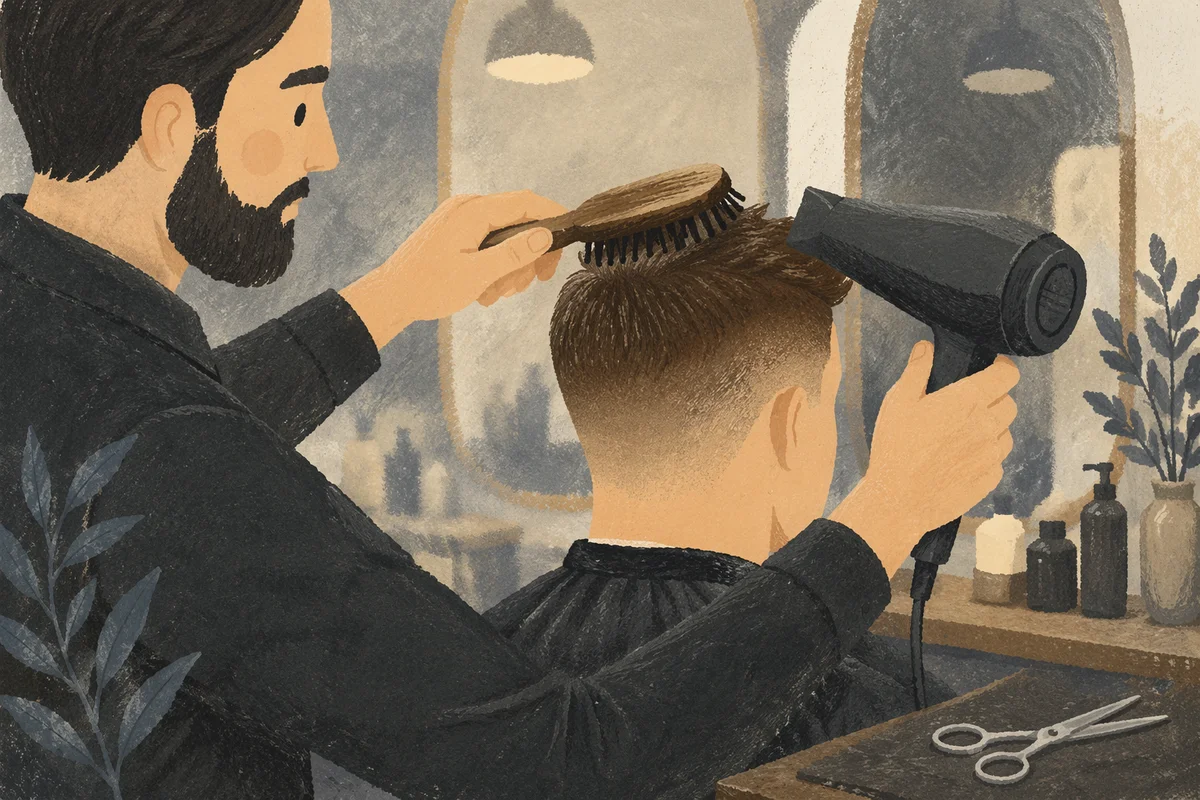 Professional Fade Haircut in Modern Salon