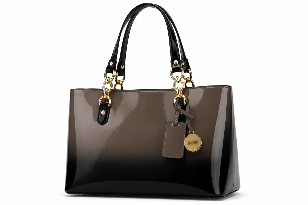 Luxury Patent Leather Tote Handbag