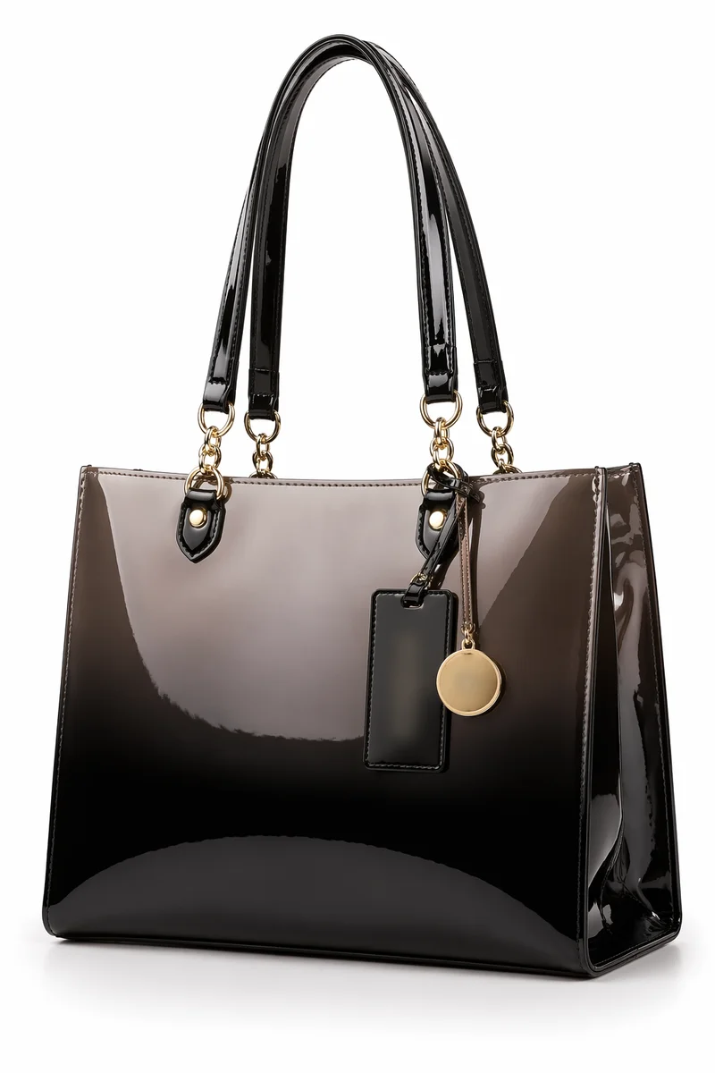 Luxury Patent Leather Tote Handbag