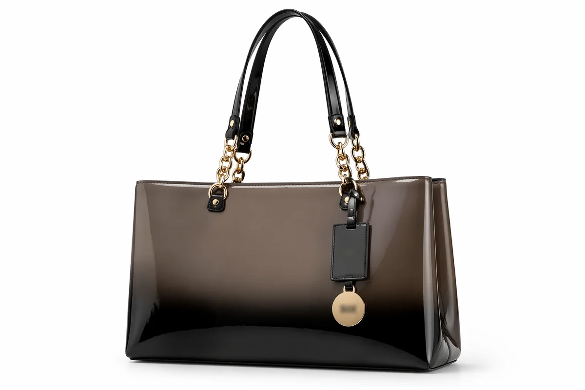 Luxury Patent Leather Tote Handbag