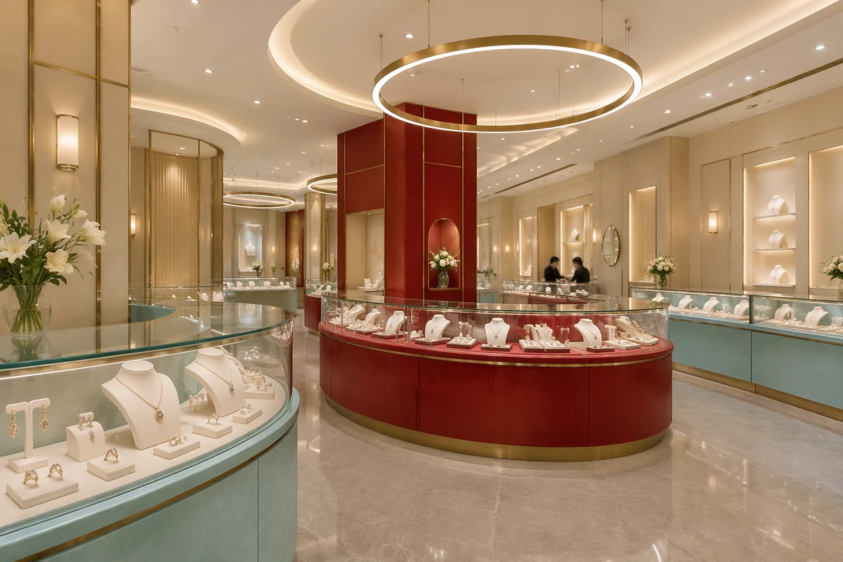 Elegant Jewelry Boutique Display Interior