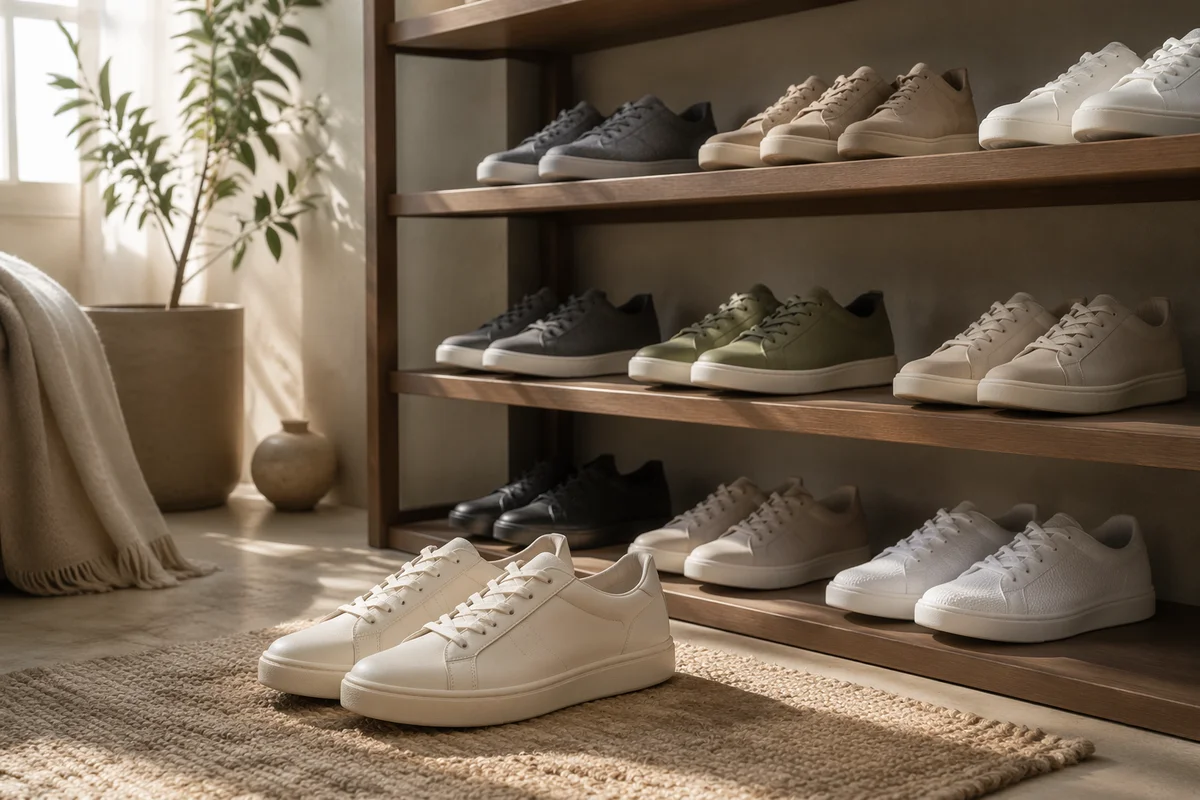 Minimalist Sneaker Collection in Morning Light
