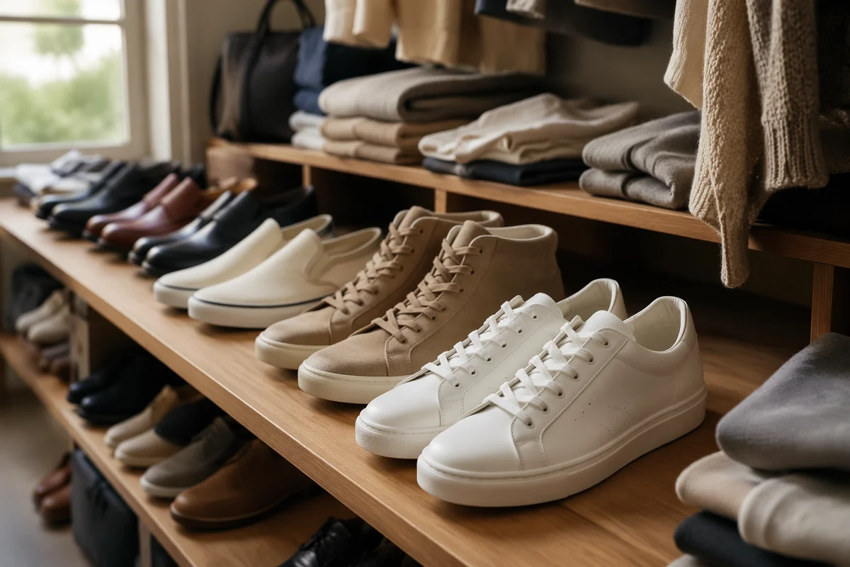 Organized Neutral Sneaker and Footwear Collection