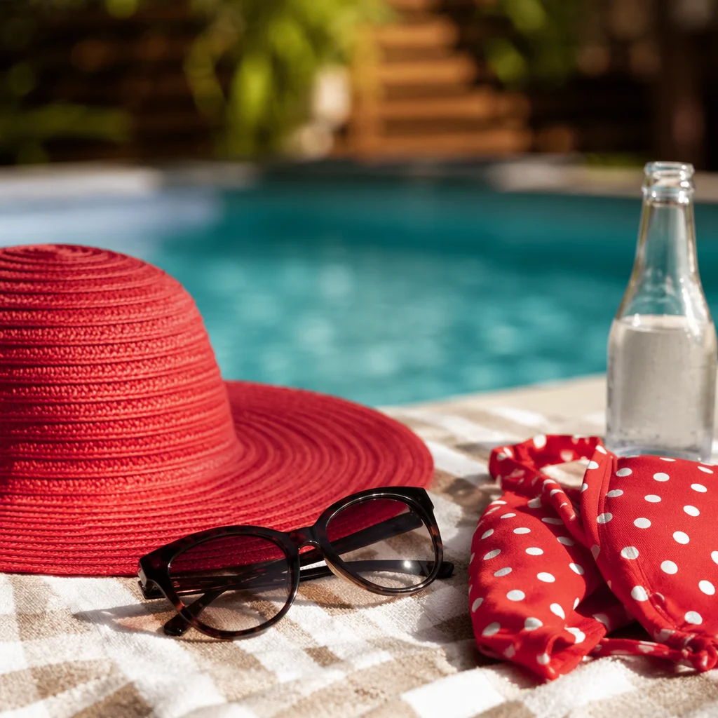 Sunglasses on Beach Towel Summer Fashion