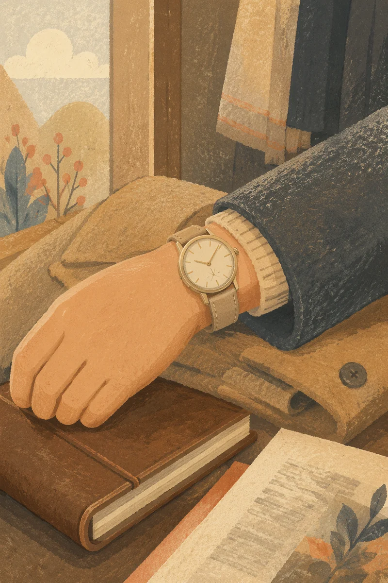 Elegant Luxury Wristwatch in Morning Light