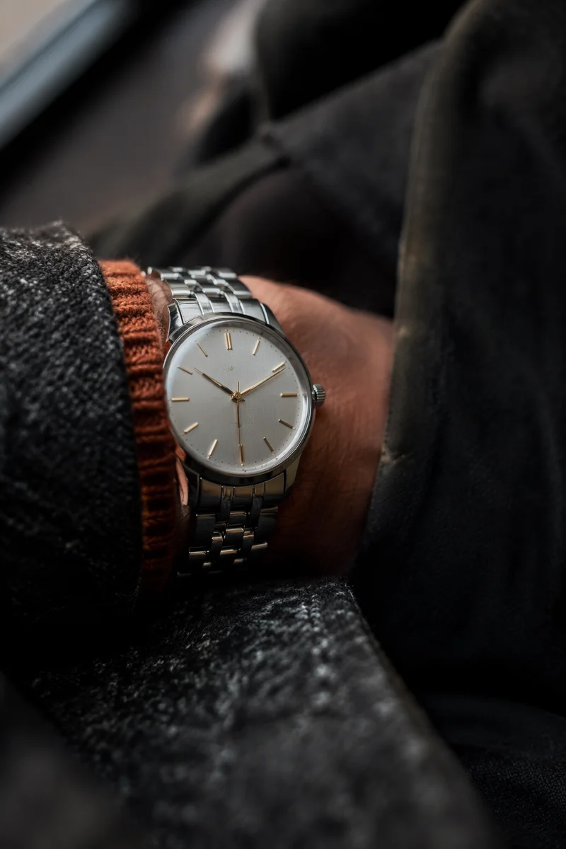 Luxury Wristwatch Close-Up in Moody Light