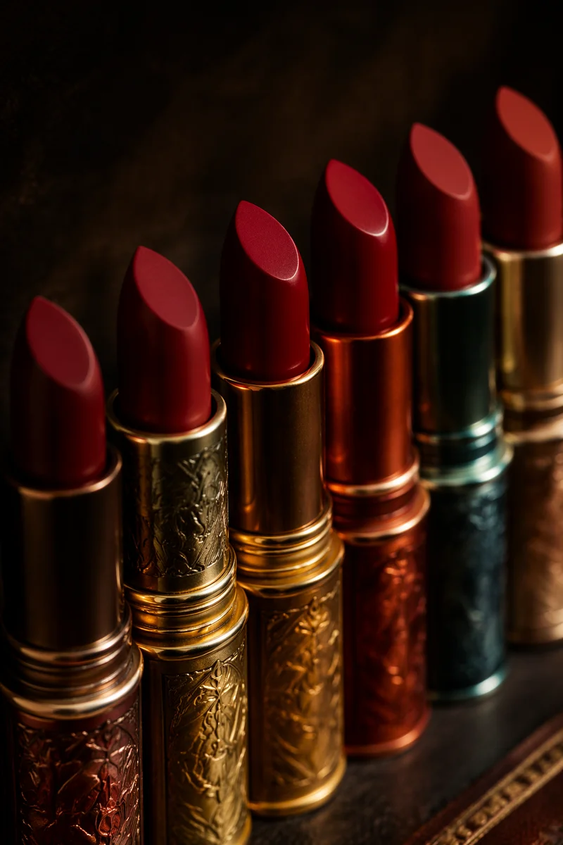 Luxury Red Lipstick Collection in Row