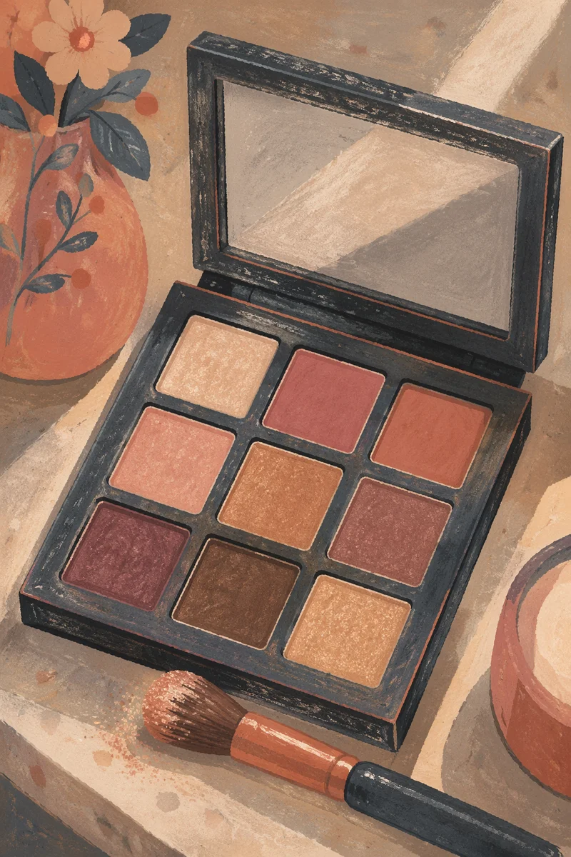 Elegant Eyeshadow Palette Macro Detail