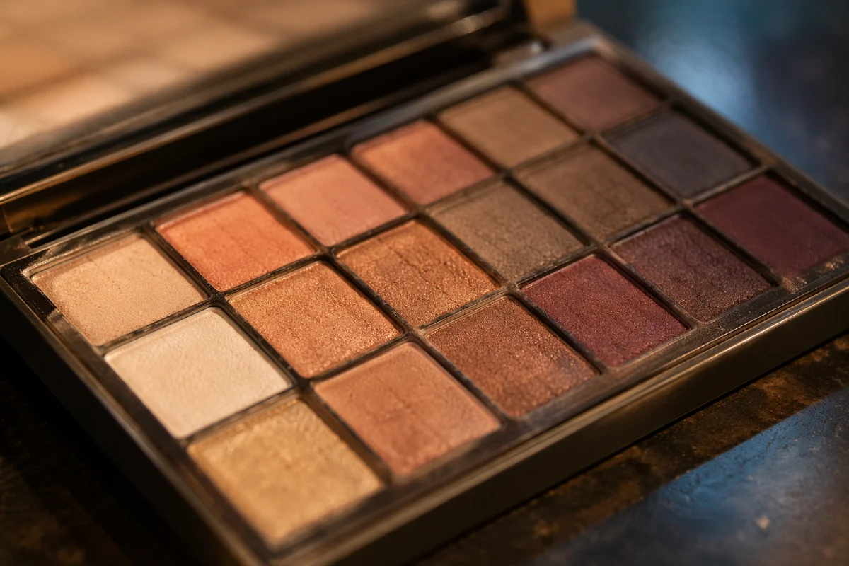 Elegant Eyeshadow Palette Macro Beauty Detail