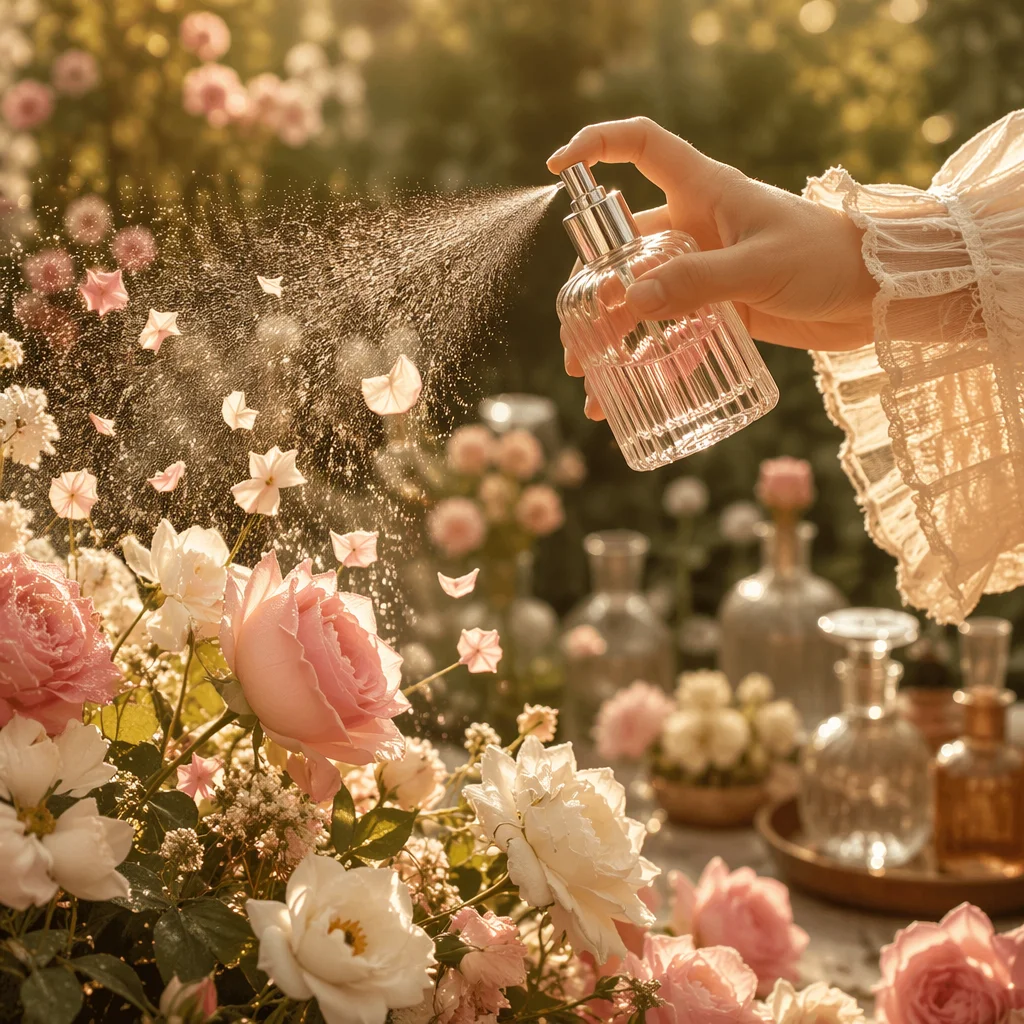 Rose Water Spray with Pink Petals