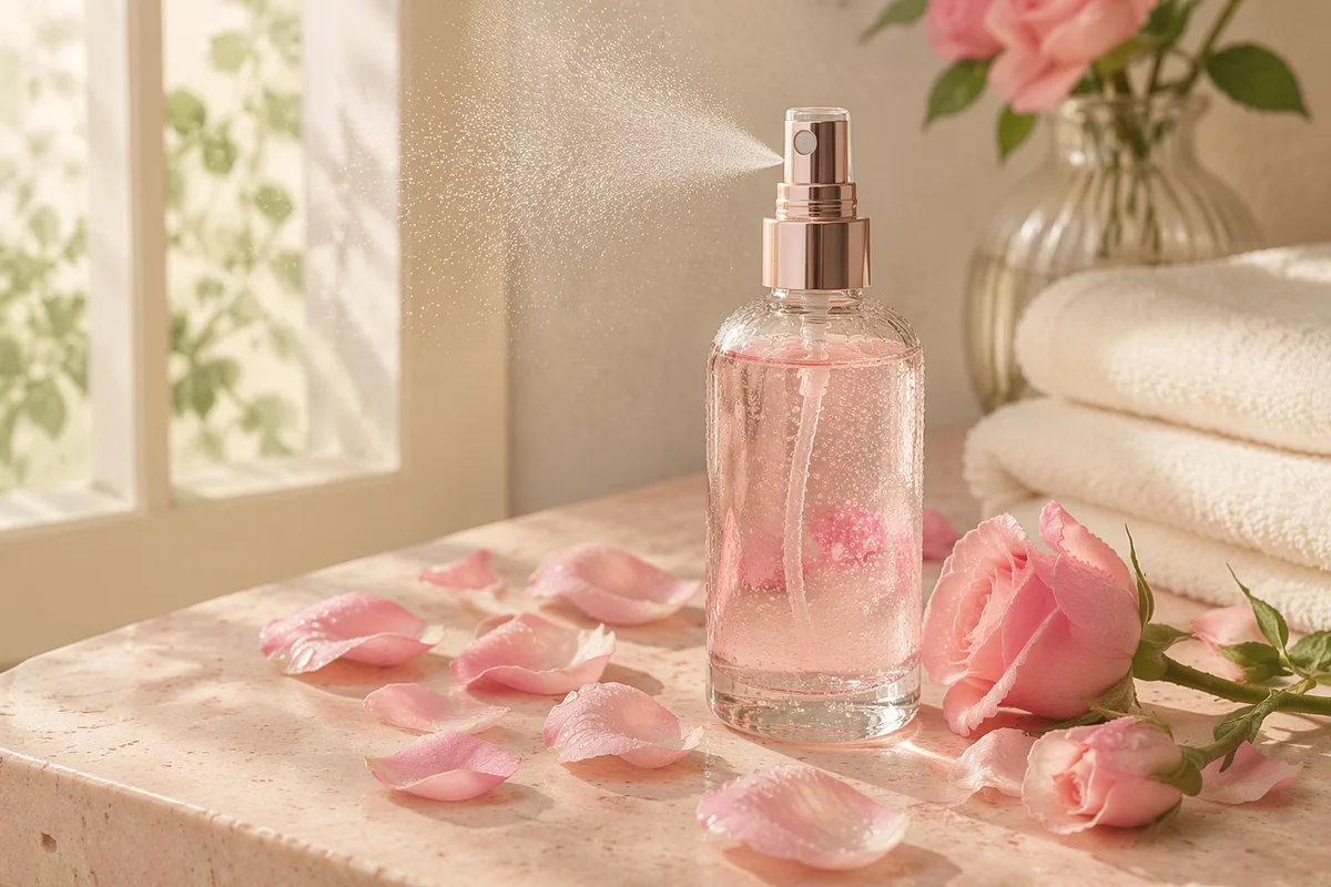 Rose Water Spray with Pink Petals