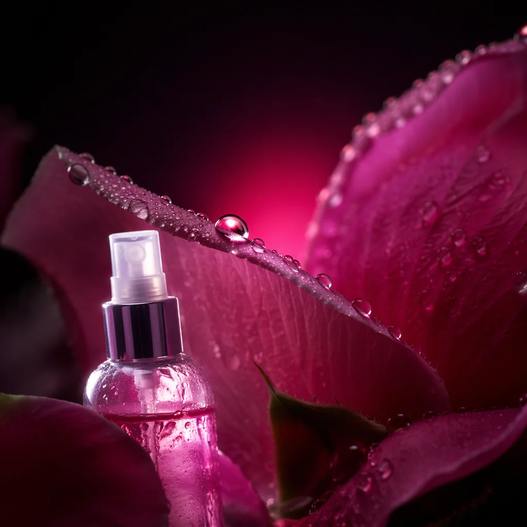 Rose Water Spray with Pink Petals
