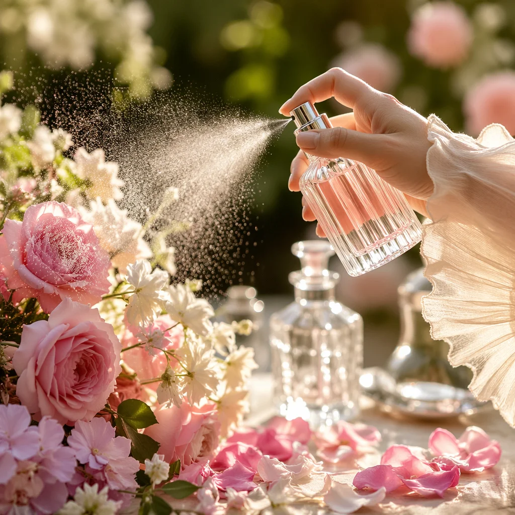 Rose Water Spray with Pink Petals