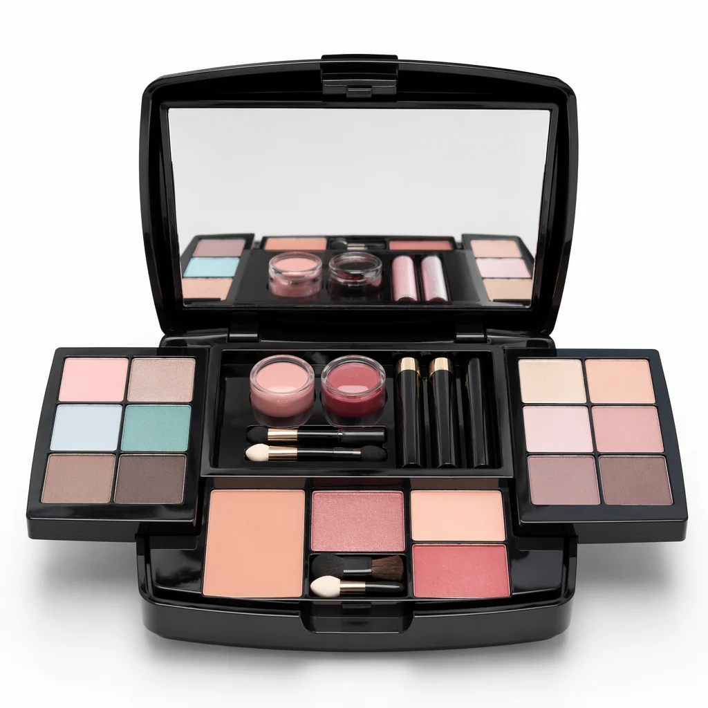 Vintage Compact Mirror and Powder Beauty Set