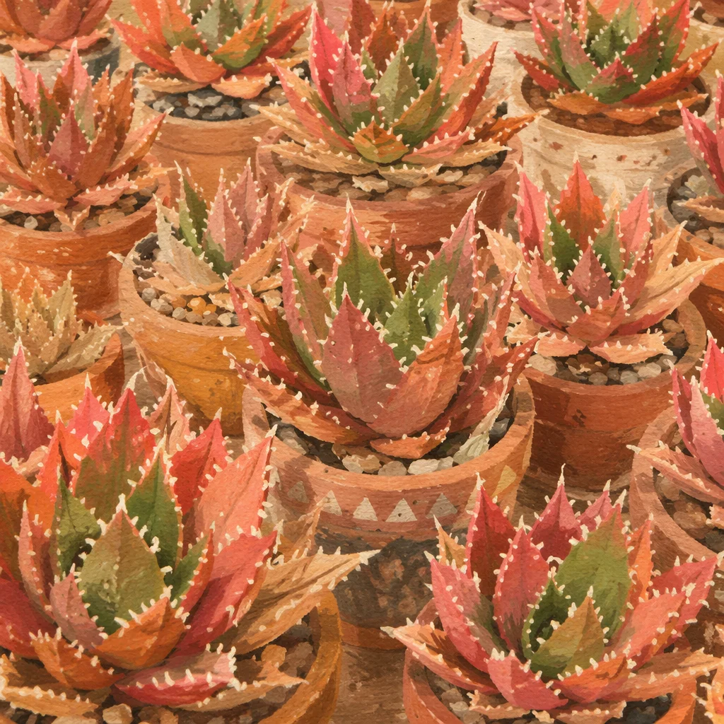 Colorful Potted Cactus Succulent Garden