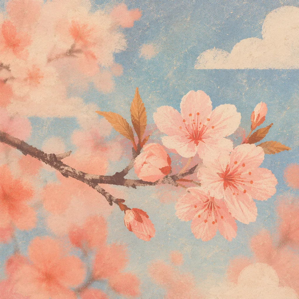 Soft Pink Cherry Blossoms in Spring Light