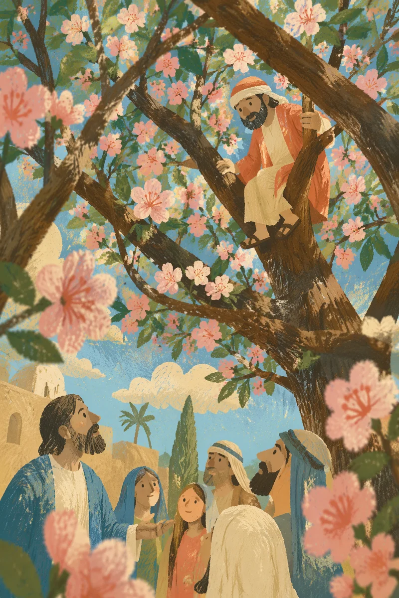 Cherry Blossom Canopy in Spring Light