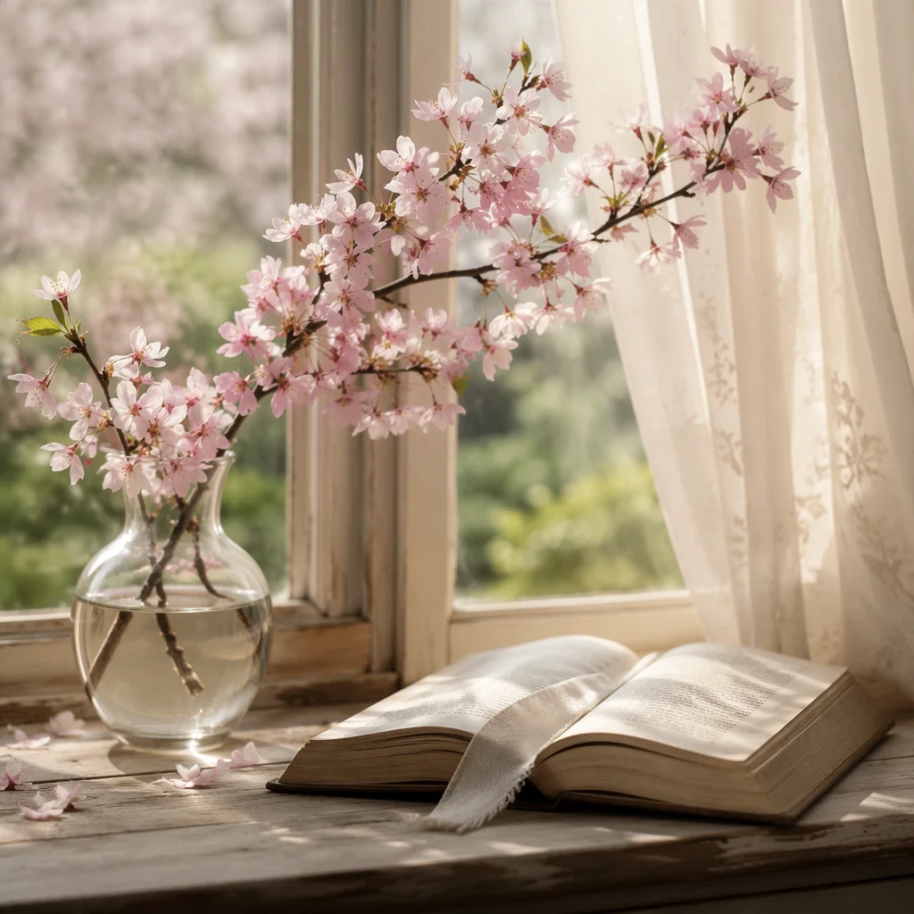 Pink Cherry Blossoms for Peaceful Devotion