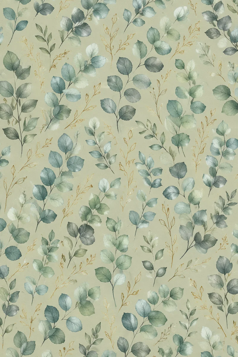 Seamless Sage Eucalyptus Botanical Pattern