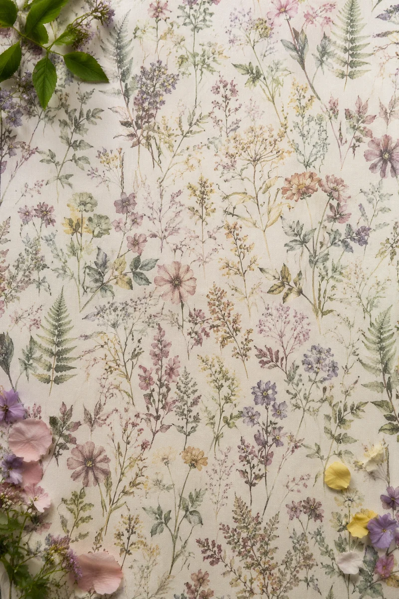 Seamless Wildflower Botanical Fabric Pattern