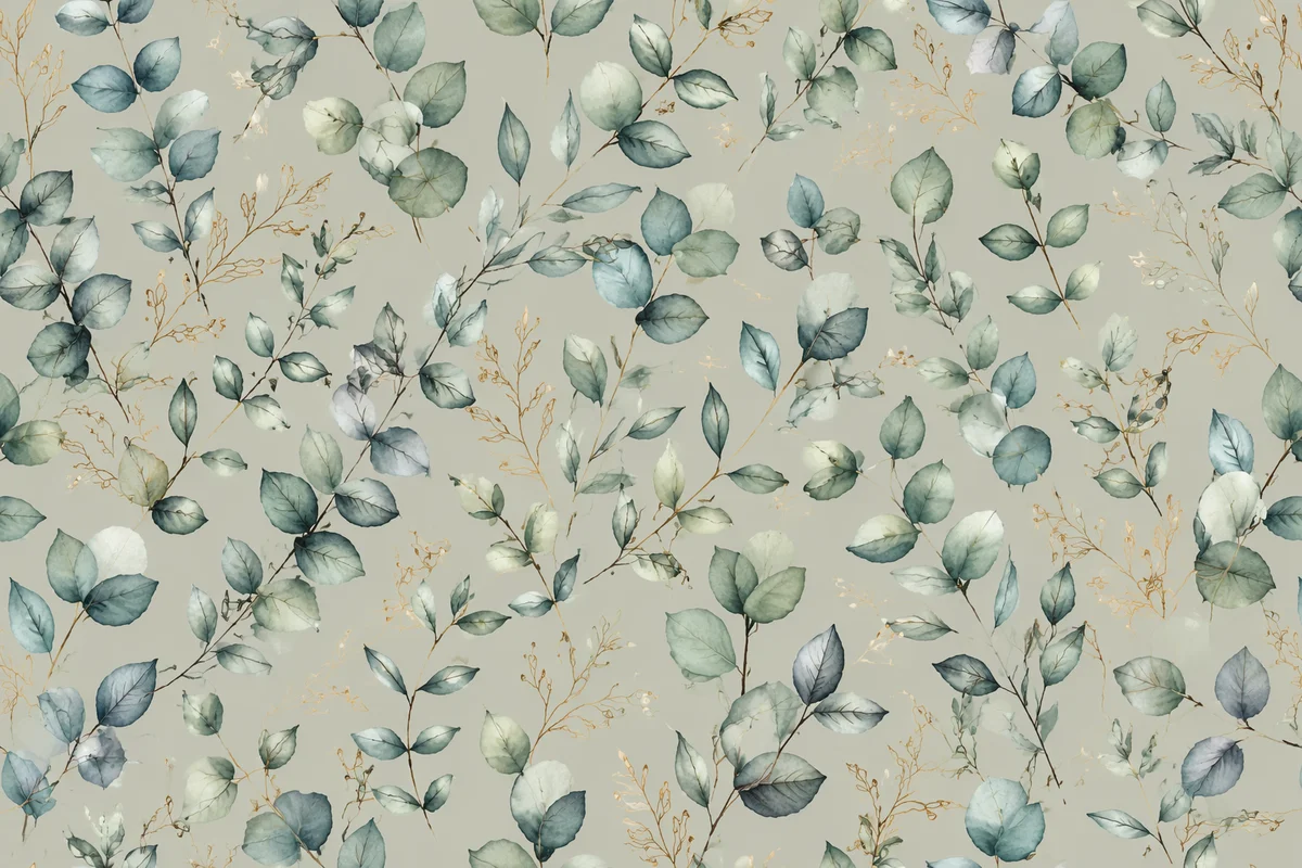 Seamless Sage Eucalyptus Botanical Pattern