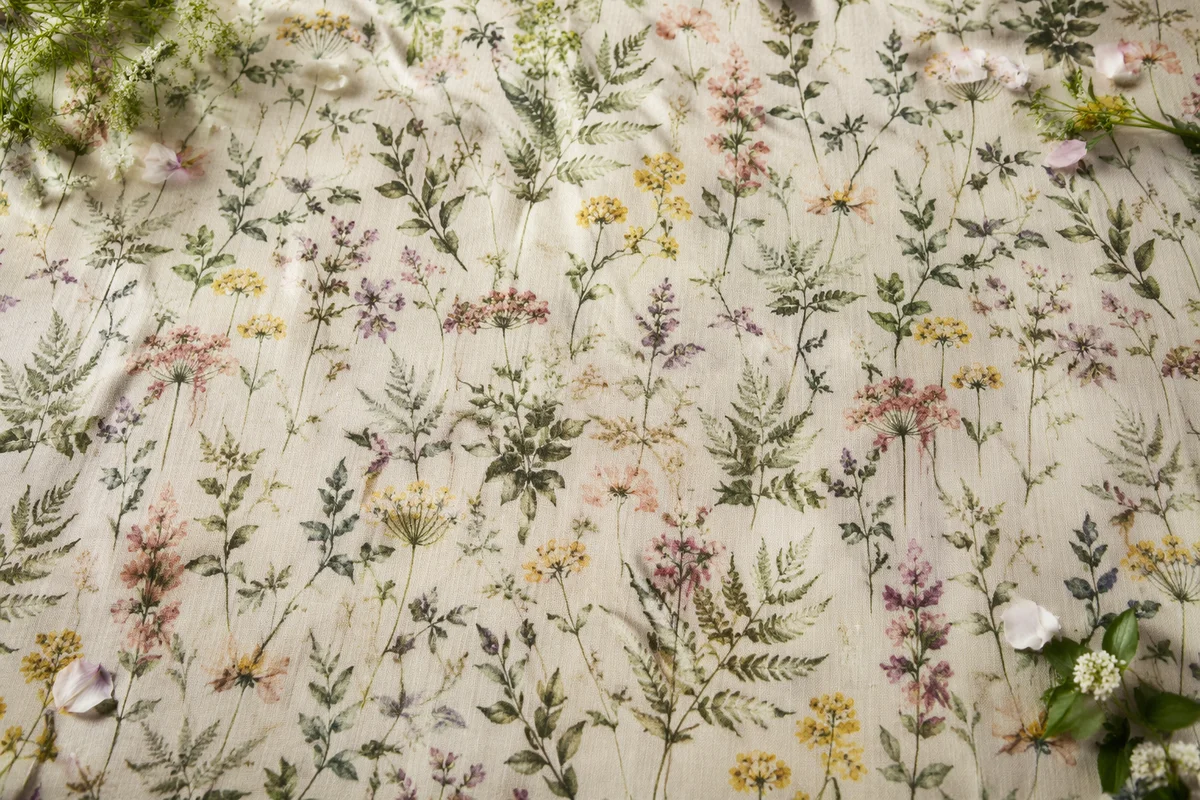 Seamless Wildflower Botanical Fabric Pattern