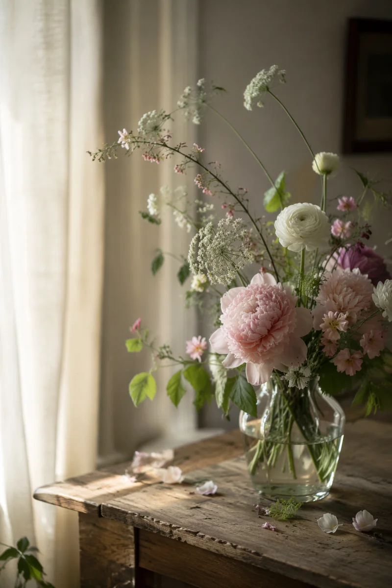 Elegant Floral Vase Still Life