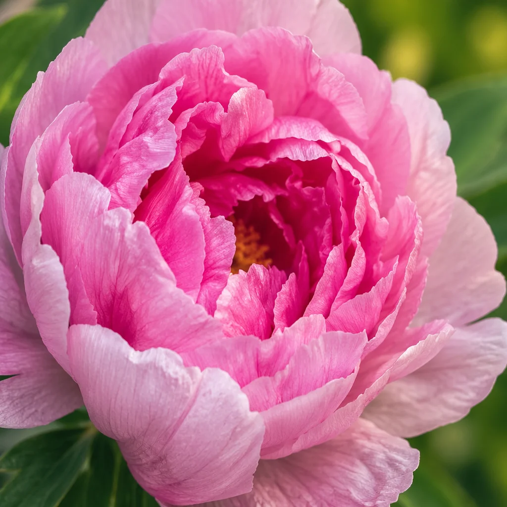Lush Pink Peony Macro with Soft Petals