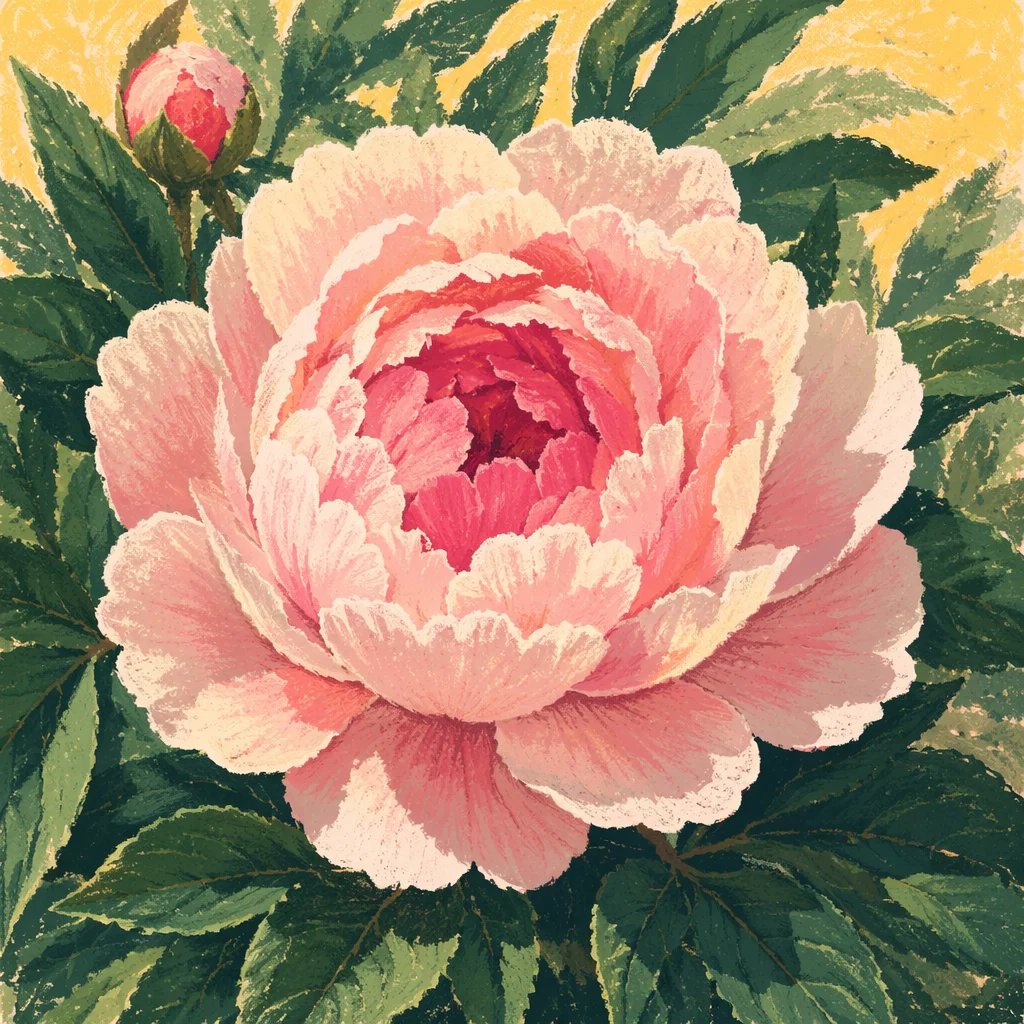 Soft Blush Peony Garden Portrait