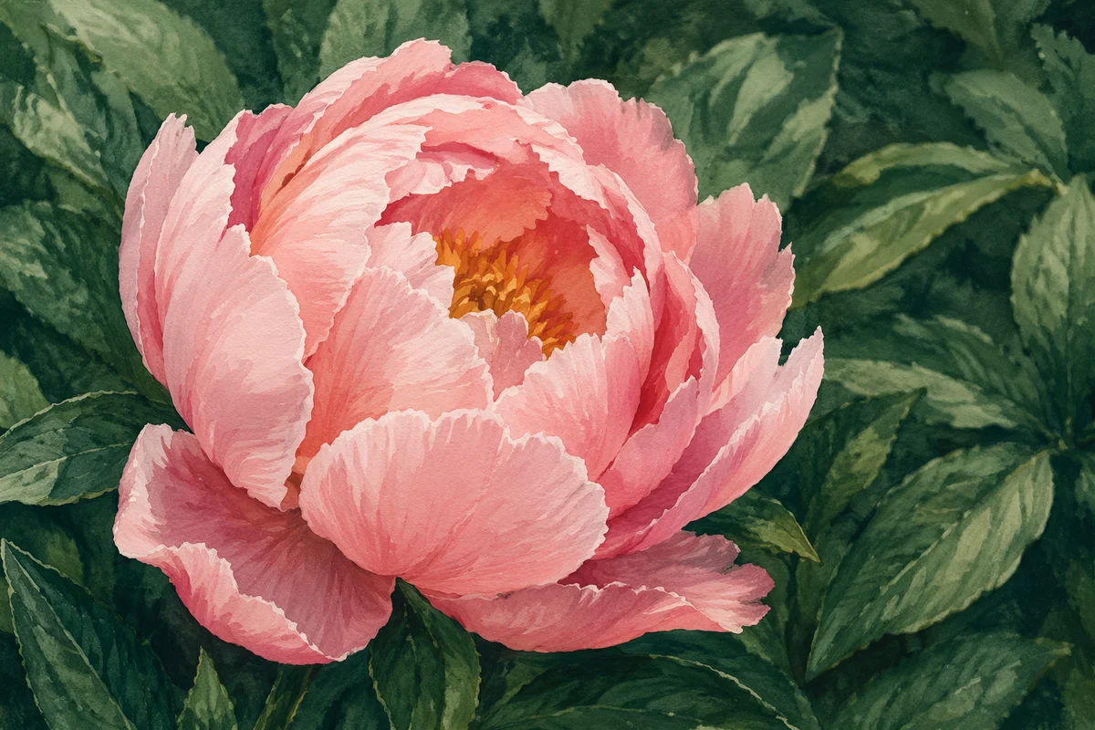 Soft Pink Peony Macro Bloom